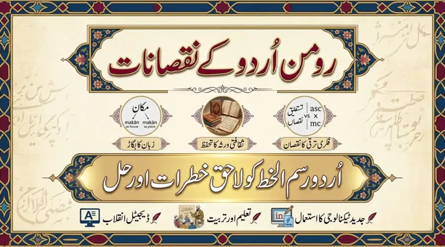 رومن اُردُو کے نقصانات رومن اُردُو کے نقصانات